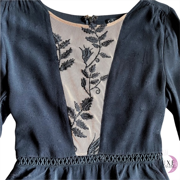 For Love & Lemons Emelia Romper Black Extra Small - Picture 7 of 9